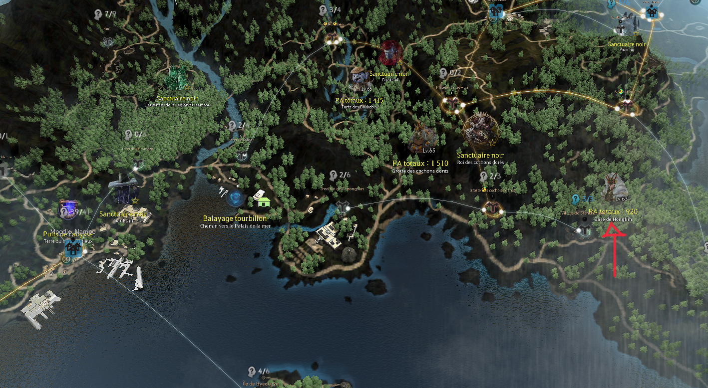 Localisation de la Base des Honglim