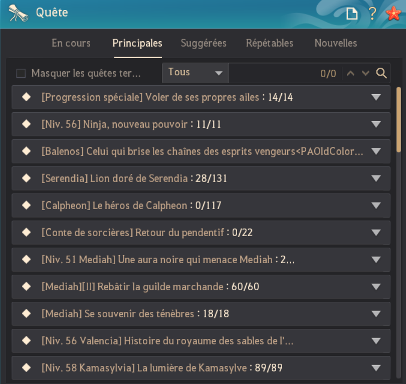 Quête principale